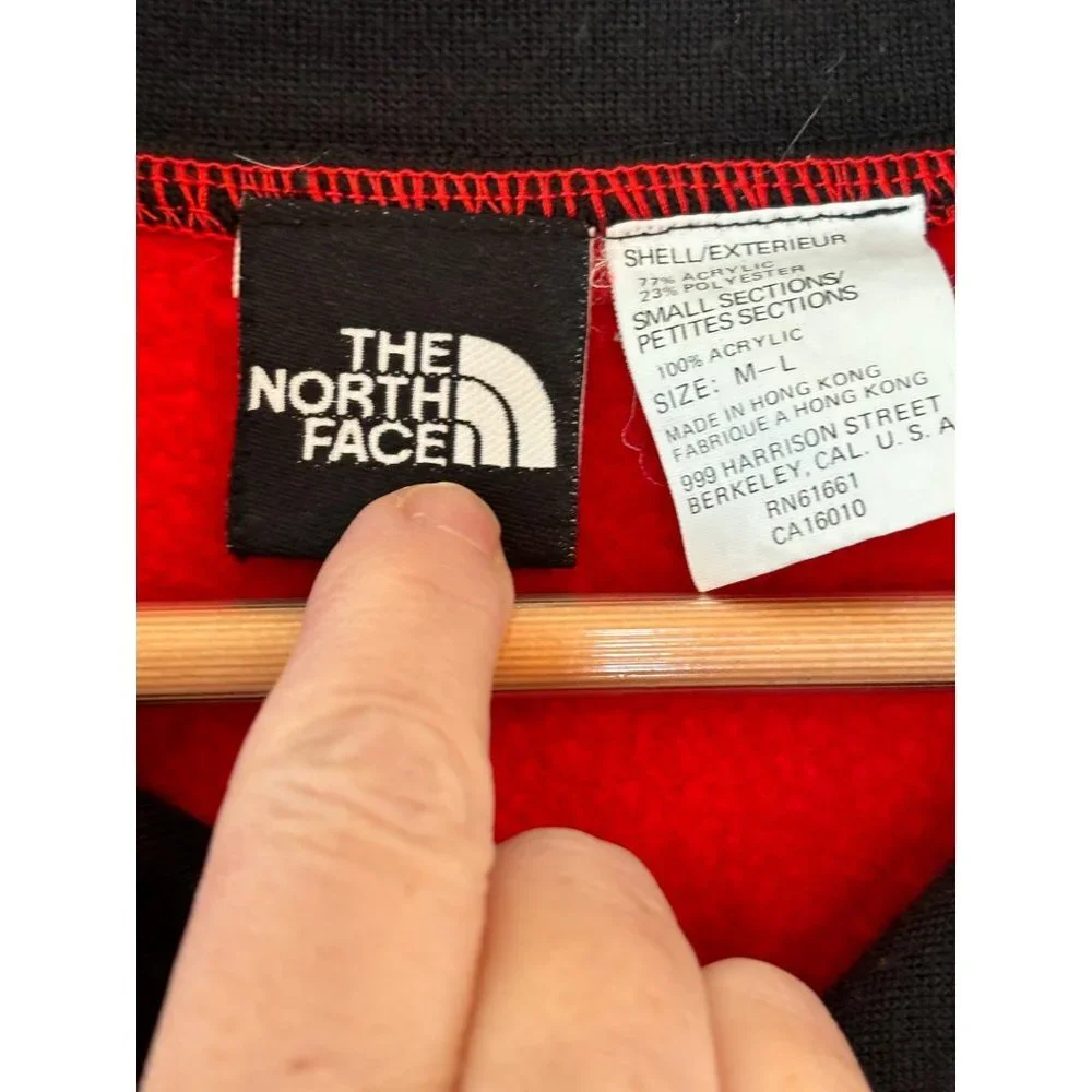 Vintage 90s North Face TNF Extreme Gear Fleece Henley Sweater Adult Size‎ M/L